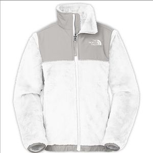 Girls Large White North Face Jacket